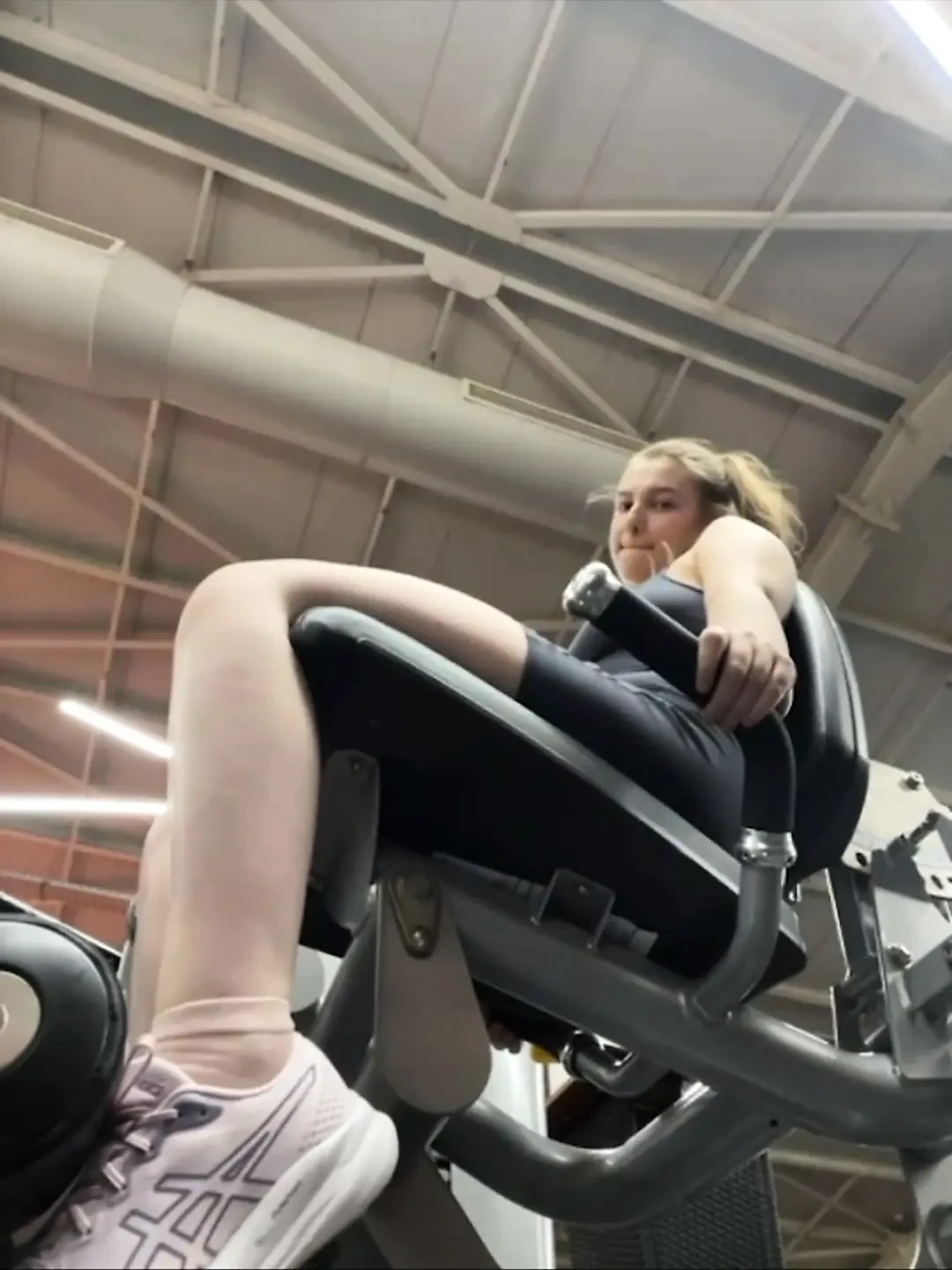 Workout with masturbate in public