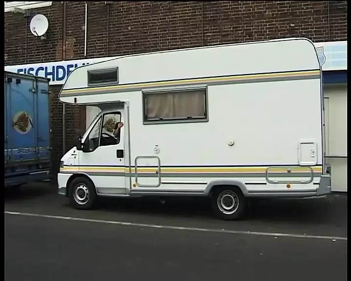 hitchhiker girl gets fucked hard in camper by two men