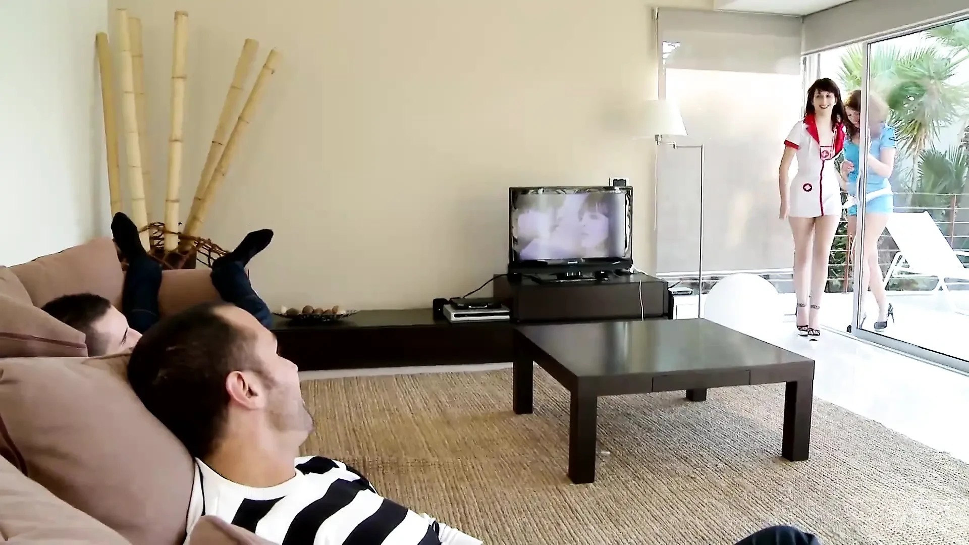 Dirty anal orgy for two young Spanish sluts