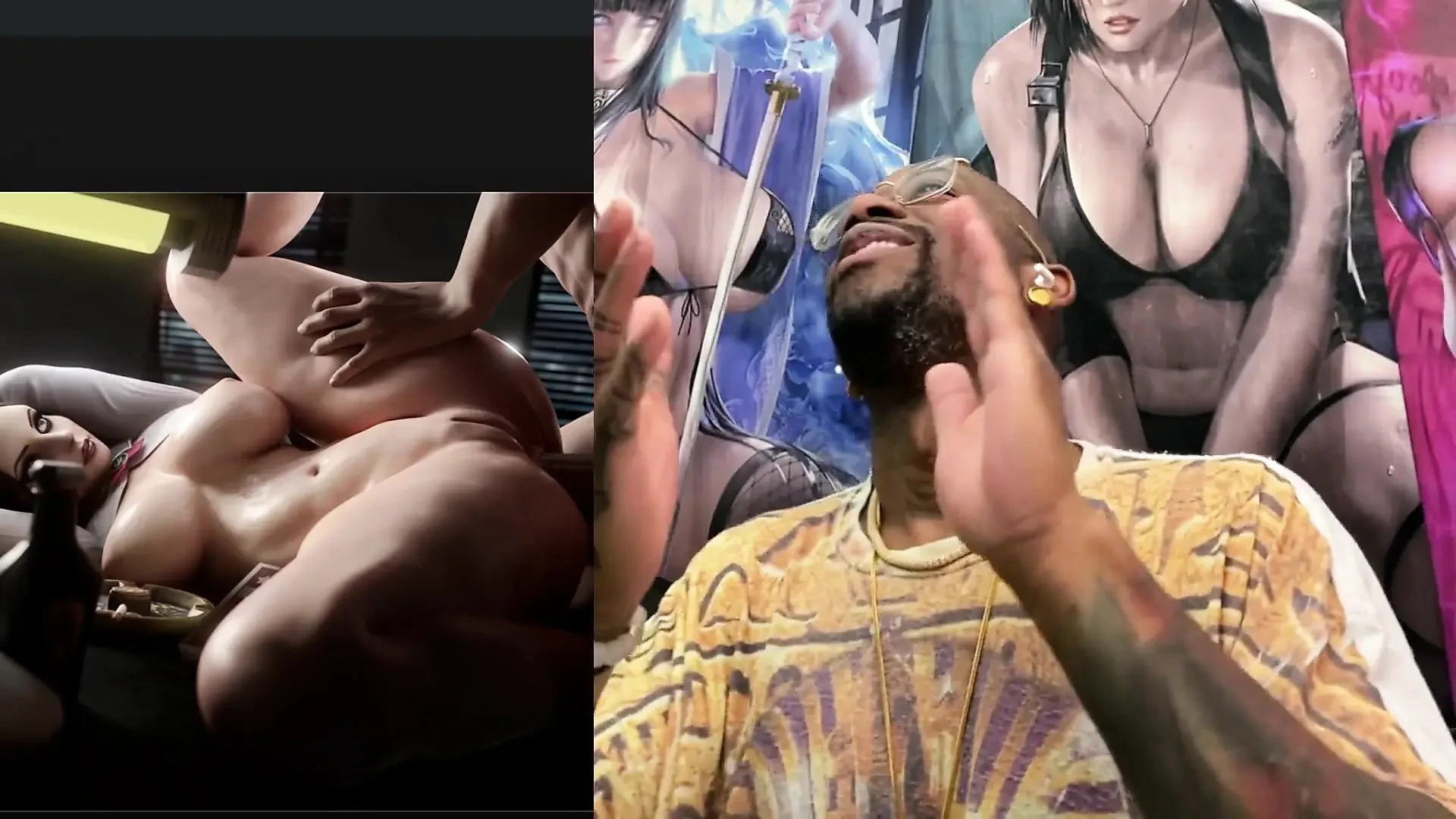 Fat Bald Pussy Elizabeth Getting Anal Fucked by a Thicc Hard Gooner Cock